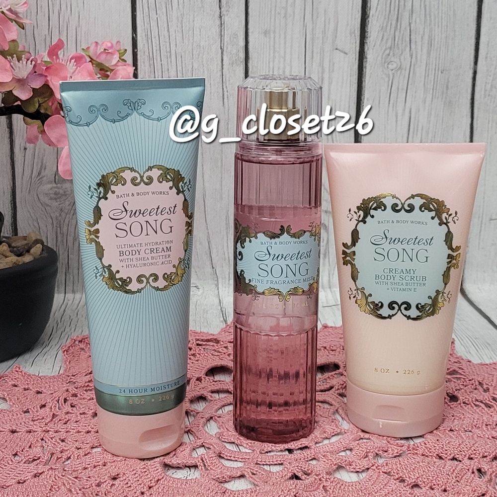 Sweetest Song Collection by Bath & Body Works,3pcs